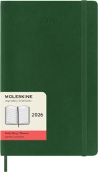 Kalendarz 2026 12M Moleskine L oprawa miękka dzienny Myrtle Green 13x21cm