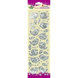 Naklejki foliowe ptaszki przezroczysto-srebrne - Titanum