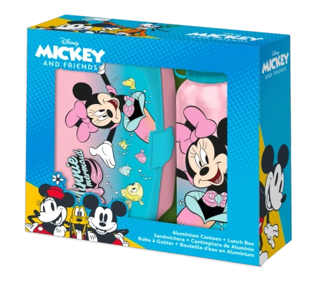 Bidon aluminiowy + śniadaniówka Minnie MN30011 - Kids Euroswan