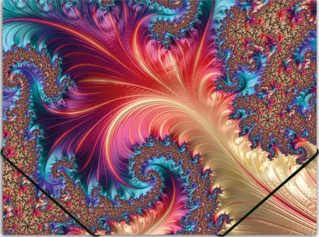 Teczka A4 na gumkę  PP z nadrukiem Fractal - Panta Plast