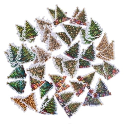 Naklejki papierowe Boże Narodzenie 4-6cm 46szt - Dalprint