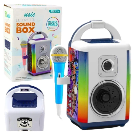 Zestaw muzyczny Sound Box nagrywanie led - Leantoys