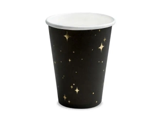 Kubeczki czarne 260ml 6szt - PartyDeco