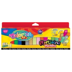 Plastelina Colorino Kids kwadratowa 18 kolorów - PATIO