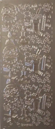 Stiker ażurowy 10x23cm srebrny - Galeria Hobby