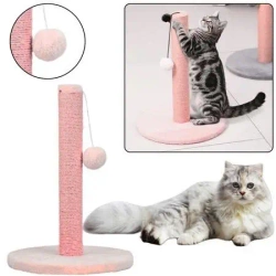 Drapak dla kota słupek do drapania 40x30cm różowy - Leantoys