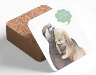 Podstawka korkowa - Przyjaciel kocha zawsze - Szaron