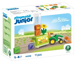 Playmobil JUNIOR: Traktor z siewnikiem 71773
