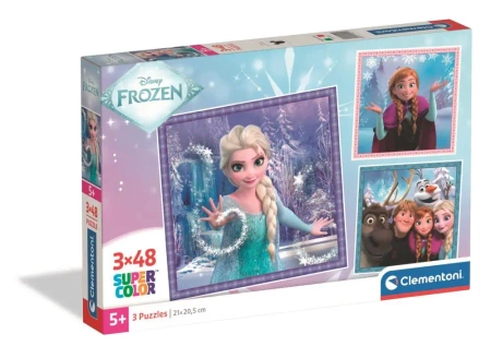 Puzzle 3x48 Super Kolor Frozen - Clementoni