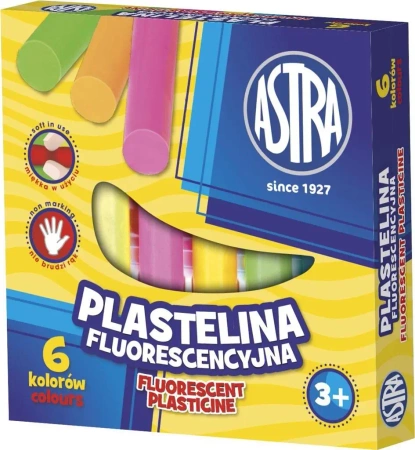 Plastelina fluorescencyjna 6 kolorów ASTRA - ASTRA papiernicze