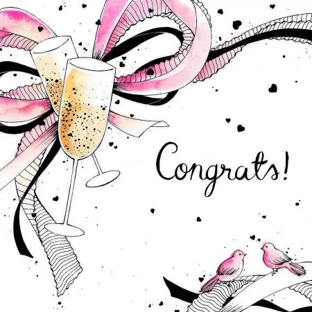 Karnet Swarovski kwadrat CL2510 Ślub szampan - Clear Creations