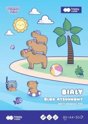Blok rysunkowy A4/20K Yummy Yum biały HAPPY COLOR - GDD