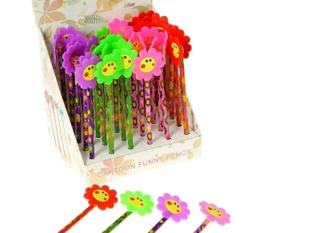 Ołówek z silikonowym kwiatkiem (36szt) - ADAR