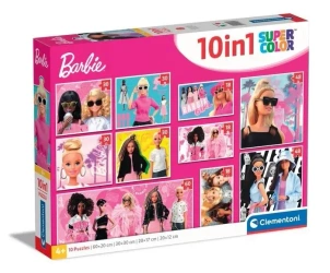 Puzzle 10w1 Super Kolor Barbie - Clementoni