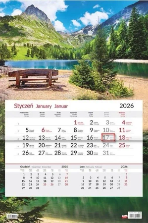 Kalendarz 2026 jednodzielny Ławka - Sapt