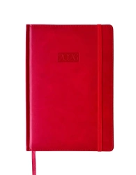 Kalendarz 2026 A5 LUX tygodniowy czerwony V6 K-A5T L - AVANTI