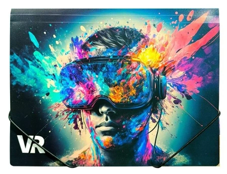 Teczka A4 na gumkę z nadrukiem - VR - Panta Plast