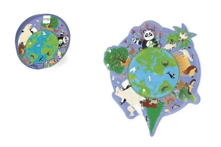 Puzzle 45 konturowe Mapa świata - Scratch