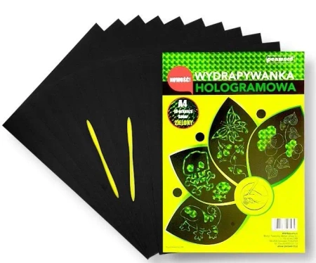 Wydrapywanka hologramowa A4 zielona - Penword