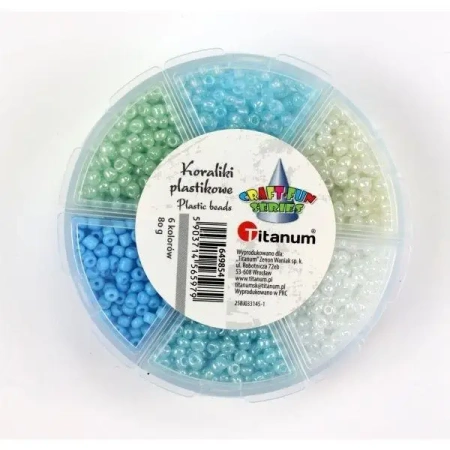 Koraliki plastikowe 3mm 6 kolorów - Titanum