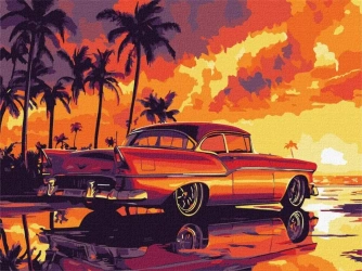 Malowanie po numerach - Zachód słońca 30x40xm - Ideyka