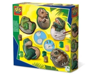 Odlewy gipsowe + farby Jaja dinozaura - SES