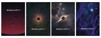 Zeszyt A5 80k kratka laminowany Singularity
