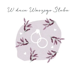 Karnet Swarovski kwadrat CL4516_PO Ślub obrączki - Clear Creations