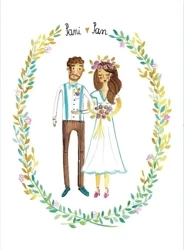 Karnet B6 Ślub - Młoda para - Henry