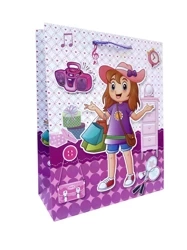 Torebki prezentowe dziewczynka JP559C 12 sztuk - JU-PITER