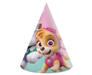 Czapeczki papierowe Paw Patrol Skye & Everest 6szt - Godan