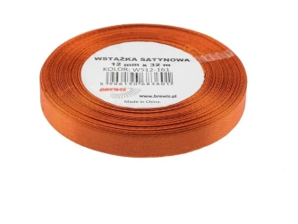 Wstążka satynowa ruda 12mmx32m - Brewis
