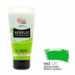 Farba akrylowa yellow green 442 75ml - Rosa