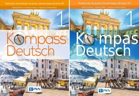 Kompass Deutsch 1 PAKIET Materiały ćwiczeniowe + podręcznik Klasa VII PWN
