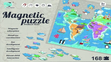 Puzzle 168 magnetyczne Mapa Świata - MEGA CREATIVE