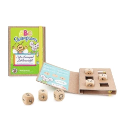 Kostki drewniane do nauki liczenia ABC 6 sztuk - TRENDHAUS