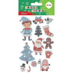 Naklejki Xmas blue 10x20cm HAPPY COLOR - GDD