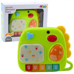 Interaktywne pianinko dla malucha dinozaur zielony - Leantoys