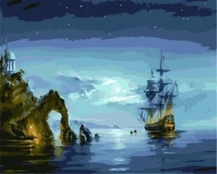 Malowanie po numerach - Szkocka noc 30x40cm - Hobby-maniak.pl
