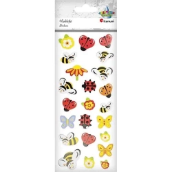 Naklejki piankowo-papierowe 3D owady mix 23szt. - Titanum