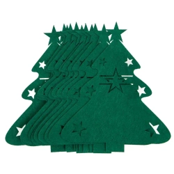 Filcowe podkładki pod sztućce zielone choinki 12sz - Dalprint dpCraft
