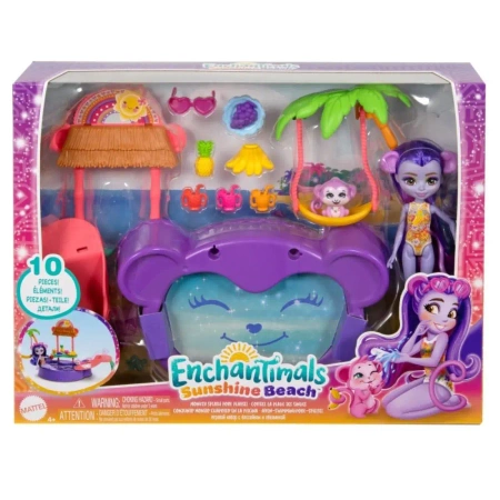 Zestaw Enchantimals Tropikalny basen + lalka Małpka - Mattel