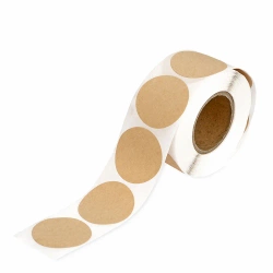 Naklejki na rolce etykiety okrągłe kraft 3,8cm 250 - Dalprint