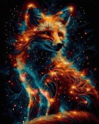 Malowanie po numerach + złota farba - Gwiezdna... - Twoje Hobby