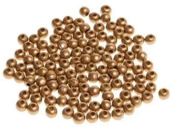Koraliki drewniane do nawlekania złote 8mm 120szt - Brewis