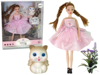 Lalka Emily warkocze kot kwiaty - Leantoys