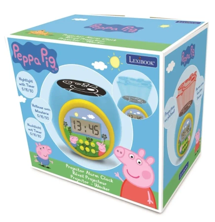 Budzik cyfrowy Świnka Peppa z projektorem i timerem RL977PP - Lexibook