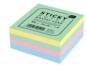 Karteczki samoprzylepne Pastel 75x75mm 300K - INTERDRUK