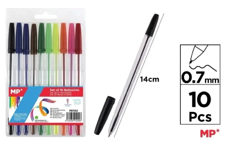 Długopis 0.7mm 10 kolorów - MP Main Paper