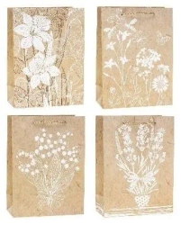 Torebka ozdobna Kwiaty 31x40x12cm mix ROZETTE